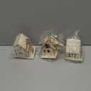3pcs Christmas Wood Village Christmas Luminous Wooden House LED Luminous House for Christmas Glowing Adornments