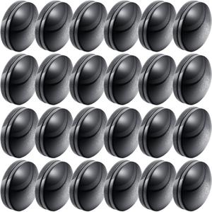 Jetec Magnetic Curtain Weights, Plastic Covered Heavy Duty No Sew Shower Curtain Magnets, Avoid Blowing Around, Work for Drapery, Tablecloth, Flag, Outdoor Liner(Black,24 Sets)