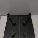 Adjustable Height Aluminum RV Step, Stable Foldable Platform Step Stool, Supports Up to 1,000 lb, Non-Slip Rubber Feet and Platform Mat, Easy to Carry (Black)