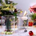 UPBUD 4 Inch Small Glass Cylinder Vases for Centerpieces | 12pcs Clear Flower Vase for Wedding Decorations, Floating Candle Vases in Bulk, Hurricane Candle Holders for Table, Home Dcor