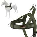 Plutus Pet No Pull Dog Harness with Breathable Mesh Padded, Adjustable Reflective Escape Proof Dog Harness, Quick Fit Dog Vest Harness for Small Medium Large Dogs(M, Ranger Green) (M: chest 19.7"-25.2")