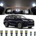 AWALITED 15pcs Highlander Interior LED Lights Kit Super Bright LED Map Dome Light Bulbs for Toyota Highlander 2014 2015 2016 2017 2018 2019 2020 2021 all models