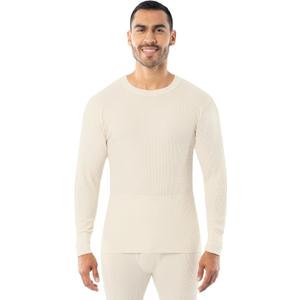 Indera Men's Heavyweight Cotton Waffle Thermal Underwear Crew Top (Medium, Natural)
