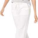 Amazon Essentials Women's Pull On Linen Blend Drawstring Relaxed Fit Wide Leg Pant, XL