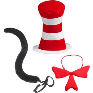 3Pcs Halloween Costume Accessories Party Dress up White Red