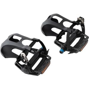 1 Pair Bike Pedals with Toe Cages for Peloton, Spin, & Outdoor Bikes - Aluminum 9/16" Replacement Parts