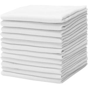 Cotton Handkerchiefs for Men Thick Soft Turkish White Cotton, 12 Pack