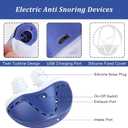 Anti Snoring Devices, Electric Anti Snoring Device, Effective Snoring Prevention, Sleep Apnea Devices for Men and Women, Adjustable Wind Speed, Suitable for All Nose Shapes, Blue-ERT021