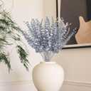 36 Pcs Silver Artificial Eucalyptus Stems 15''Fake Eucalyptus Leaves Decor Faux Branches for Wedding Bouquet Centerpiece Vase Flower Arrangement Home Decoration