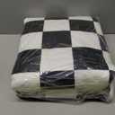 Terrug Black and White Checkered Rug for Living Room, 5x7 Area Rugs Washable with Non Slip for Bedroom, Soft Low Pile Stain Resistance Retro Carpet for Dorm Kids Room