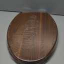 Elongated Toilet Seat Molded Wood Toilet Seat with Quietly Close and Quick Release Hinges, Easy to Install also Easy to Clean by Angol Shiold (Elongated, Walnut)