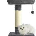 Floor to Ceiling Cat Tree, Cat Tower with Adjustable Height 98-110 Inches, 5 Tiers Tall Cat Tree Floor to Ceiling with Cozy Bed,Platforms, Sisal Scratching Posts for Cats Gray