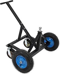 Adjustable Trailer Dolly, 1500lbs Load Capacity, Carbon Steel Trailer Mover with25.59''34.65'' Adjustable Height, 15" Pneumatic Tires for Moving Boat Trailers/Utility/Cargo/RV Trailers