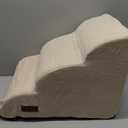 Aodisman 3Step Dog Ramp and Stairs for Sofa and Chair  NonSlip Sturdy Pet Steps for Small Dogs and Cats,15.7" H,Beige