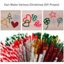 Hapeper 200 Pieces Christmas Pipe Cleaners Glitter Chenille Stems for Arts Crafts Projects Supplies, 8 Colors