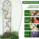 aboxoo Set of 2 Packs Bird Metal Garden Trellis for Climbing Plants,Outdoor Decorative Flowers Arch Fence Trellis for Outdoor Patio,Garden,Lawn,Yard,Backyard,Wall Brackets,60'' H x 11'' W