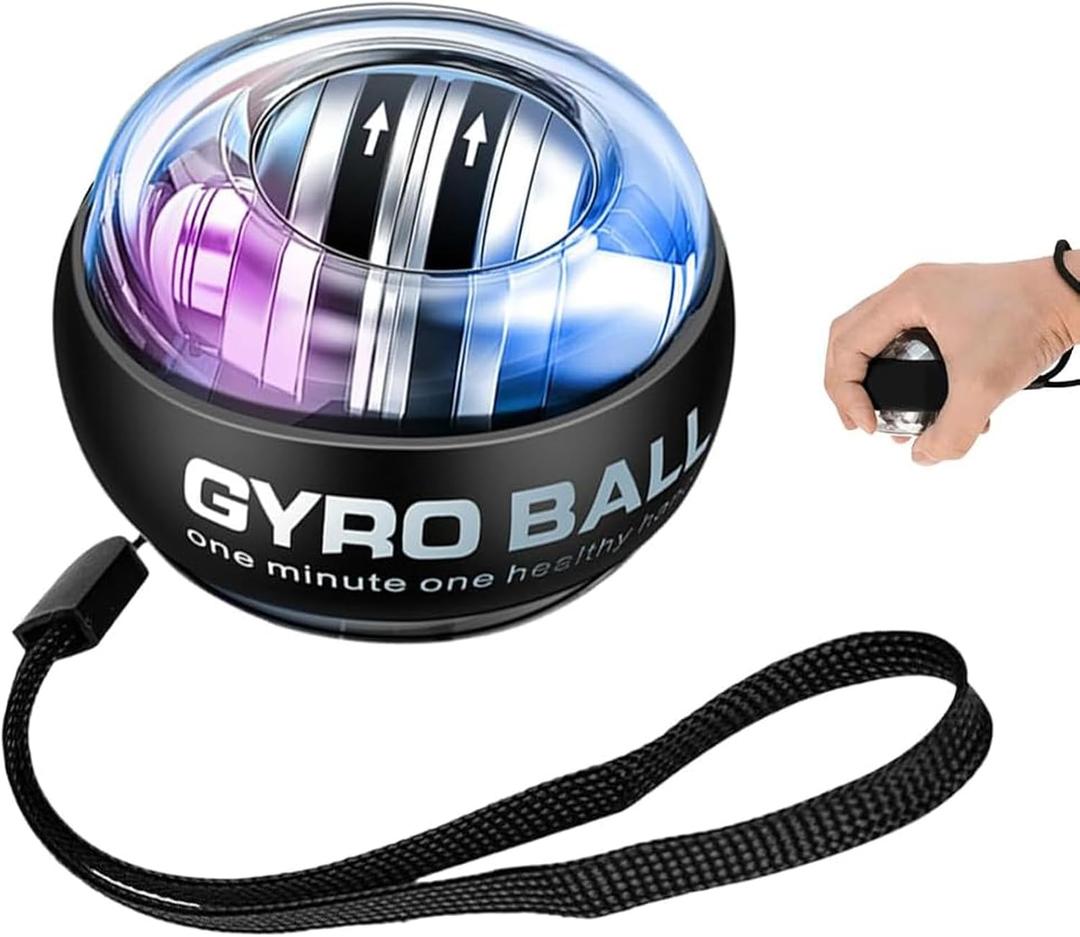 Torque Ball with Counter - Auto-Start Wrist Power Gyro Ball, Forearm Strengthener, Grip Strength Trainer, Hand Strengthening Devices, Wrist Trainer Balls, Finger Exerciser with LED Lights