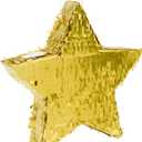 Sparkle and Bash Gold Star Pinata for Kids Birthday, Twinkle Twinkle Little Star Gender Reveal Party Decorations, Baby Shower (Small, 13 x 3 In) - Mini Pinata