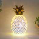 Mercury Glass Pineapple Lamp with Timer.Pineapple decortions Lights,Glass Table lamp,Battery Operated Led Night Light. Pineapple Decor for Kids Room,Bedroom,Home Decoration (Colorful Pineapple)