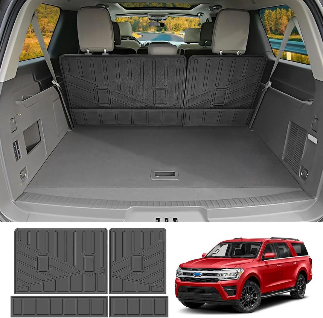 Backrest Mat for 2018-2024 Ford Expedition Max/Lincoln Navigator L Cargo Mat All Weather Rear Seat Back Cover Mat Cargo Liner for 18-24 Ford Expedition Max/Lincoln Navigator L Accessories