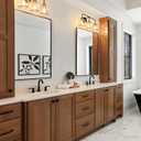Black and Gold Bathroom Vanity Light 3-Lights Bathroom Light Fixtures Over Mirror with Clear Glass Shade 22.4 inch Wall Sconce Lighting Bath(Exclude E26 Bulb)