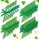 Geyee 24 Pack St. Patrick's Day Shamrock Pen with Sticky Notepad for Kids Bulk Shamrock Shaped Ballpoint Pen Ribbons Green White Sticky Note Self Stick Note for School Office Student St. Patrick's Day