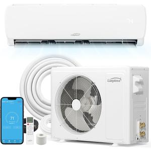 18000 BTU Mini Split Air Conditioner & Heat Pump, 230V Ductless Inverter AC/Heating System, WiFi Enabled, Works with Alexa, 19 SEER2, R32, w/Installation Kit & Remote, up to 1200 Sq. Ft.