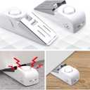 EMDMAK Door Stop Alarm with 120DB Siren Door Stop for Home & Travel (White) (Pack of 2)