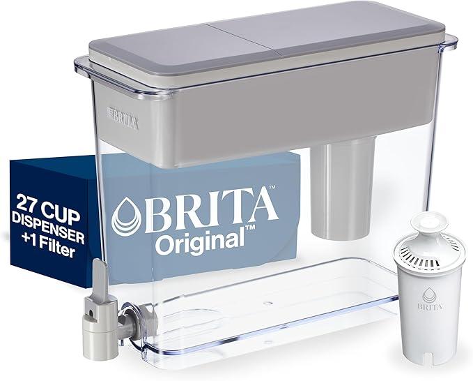 Brita UltraMax Large Water Dispenser With Standard Filter, BPA-Free, Reduces Copper, Cadmium and Mercury Impurities, Lasts 2 Months or 40 Gallons, Includes 1 Filter, Kitchen Accessories, Large Brita UltraMax Large Water Dispenser With Standard Filter, BPA-Free, Reduces Copper, Cadmium and Mercury Impurities, Lasts 2 Months or 40 Gallons, Includes 1 Filter, Kitchen Accessories, Large