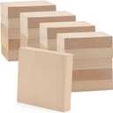 LEXININ 20 PCS 4 x 4 x 1 Inch Square Wood Carving Blocks, Unfinished Basswood Blocks, Blank Natural Wooden Blocks for Crafts, DIY Projects, Carving
