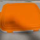 Collapsible BBQ Prep Tub with Cutting Board Lid & Locking Lid, BPA-Free, Portable Wash Basin for Outdoor Camp/Tailgate & Competition, Dishwasher-safe Marinating Container, 16L Orange