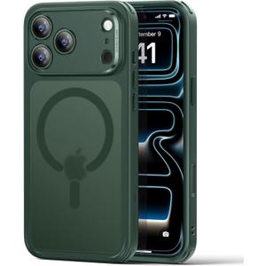 ESR for iPhone 17 Pro Max Case, Camera Control, Compatible with MagSafe, Shockproof Military-Grade Protection, Magnetic Phone Case for iPhone 17 Pro Max, Classic Hybrid Case, Frosted Green