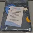 Quilted Pack n Play Sheet Fitted, Breathable Thick Pad for Pack and Play Mattress, Pack and Play Mattress Sheet fits Graco, Portable Mini Cribs, Play Yards, Padded Playpen Protector Cover (Owl)