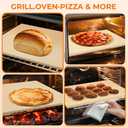 Pizza stone,20" x 13.5" Large Rectangular Pizza stone for Oven and Grill, Heavy Duty Cooking Stone Includes Free Plastic Scraper, Silicone Brush, Cordierite Baking Stone for Pizza, Bread, BBQ