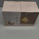 SALKING Essential Oil Diffuser, 100ml Small Aromatherapy Diffuser with Auto Shut-Off Function, Ultrasonic Diffusers for Essential Oils, Cool Mist Humidifier with Warm White Lights, for Office Home (White + Wooden Grain)