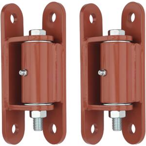 7" 2150P Heavy Duty Gate Hinges 1100lb Capacity - Bolt On/Weld On Carbon Steel Hinges for Driveway Gates, Fence & Barn Doors - Ball Bearing Design, Rust-Red Resistant Finish 2pcs