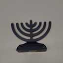 Rite Lite Go Menorah Mini Metallic Electric Menorah - LED Battery/USB Powered Chanukah Menorah Jewish Holiday - Office Car Home Decorations Judaica Hanukkah Gifts, Push Button Multi Light - Blue