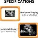 Ultrasound Picture Frame 3x4in, Mini photo frames for desk, Loose fit for cute wallet size baby photo, Horizontal & Vertical orientation, Tiny Rustic Natural Wood Home Decor, Optional 1.6x2.4 Mat