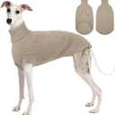 ASENKU Dog Sweater, Italian Greyhound Clothes, Warm Italian Greyhound Sweater, Turtleneck Knitted Dog Sweaters for Medium Dogs, Cozy Pet Sweaters for Whippet (Medium, Apricot)
