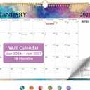 2 x Calendar 2026-2027, 18-Month Wall Calendar from Jan 2026 to Jun 2027, 11.5" x 14.7", Spiral Binding Hanging Monthly Calendar with Twin-Wire Binding, Perfect for Home or Office - Gilded Elegance