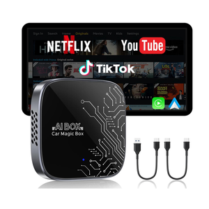 4in1 Magic AI Box for Streaming Netflix/YouTube/TikTok/TF Card, 2026 Wireless Carplay Adapter & Car Video Box, Plug & Play, Fits for OEM Wired CarPlay and Android Auto Cars
