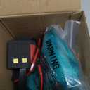 Wig Cap + 4Pcs Long Green Cosplay Wig with Earphone and Hair Accessory Teal Straight Synthetic Anime Wigs with Double Ponytail for Women Costume Green Wigs for Halloween Costume Outfit