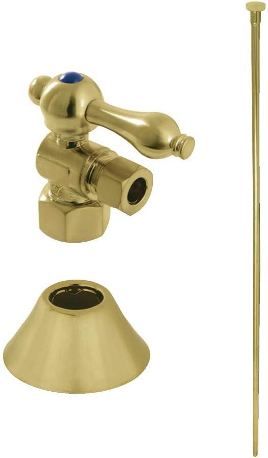 Kingston Brass CC43107TKF20 Traditional Plumbing Toilet Trim Kit, 1/2" IPS x 3/8" O.D. Comp, Brushed Brass, 20 x 2 x 2.38