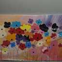 Abstract Colorful Flower Pictures Canvas Wall Art for Living room Office Bedroom Wall Decor,Yellow Pink Red Blue Purple Flowers Wall Art Print Paintings Modern Daisy Artwork Ready to Hang-20x40inch