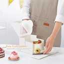 EQOREIIN 4pcs 6 Inch Cake Boxes with Sticks and Boards for Cookies, Small Cakes, Mini Desserts, Bento, and Bakery, Cupcake Box for Birthday, Party, Wedding, Mother's Day, Christmas6x6x5 inch