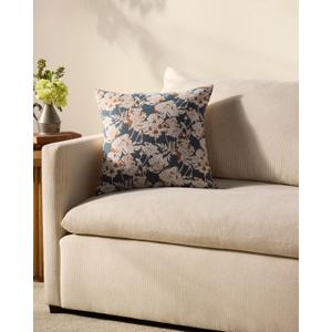 Loloi Chris Loves Julia Matilda Collection PCJ0031 Blue/Orange 18'' x 18'' Cover Only Pillow