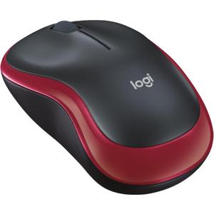 Logitech M185 Wireless Mouse, 2.4GHz with USB Mini Receiver, 12-Month Battery Life, 1000 DPI Optical Tracking, Ambidextrous, Compatible with PC, Mac, Laptop - Red
