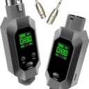 Wireless XLR Transmitter & Receiver: UHF Wireless Microphone System for 8-Hours Battery, 164ft Range, Wireless Microphone Adapter for Condenser/Dynamic Mics, Mixers, PA System, Guitar