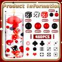 Seenelling 660 Pcs Casino Theme Vase Fillers for Centerpieces Include Dice Pearls Mini Playing Cards Casino Party Decorations Las Vegas Night Table Floating Dice for Wedding Birthday Events