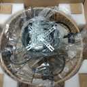 20" Caged Ceiling Fans with Lights and Remote, Boho Flush Mount Ceiling Fan with Light, Low Profile Chandelier 6 Speed Bladeless Reversible Ceiling Fan w/ 4 Bulbs. for Living Room Bedroom.